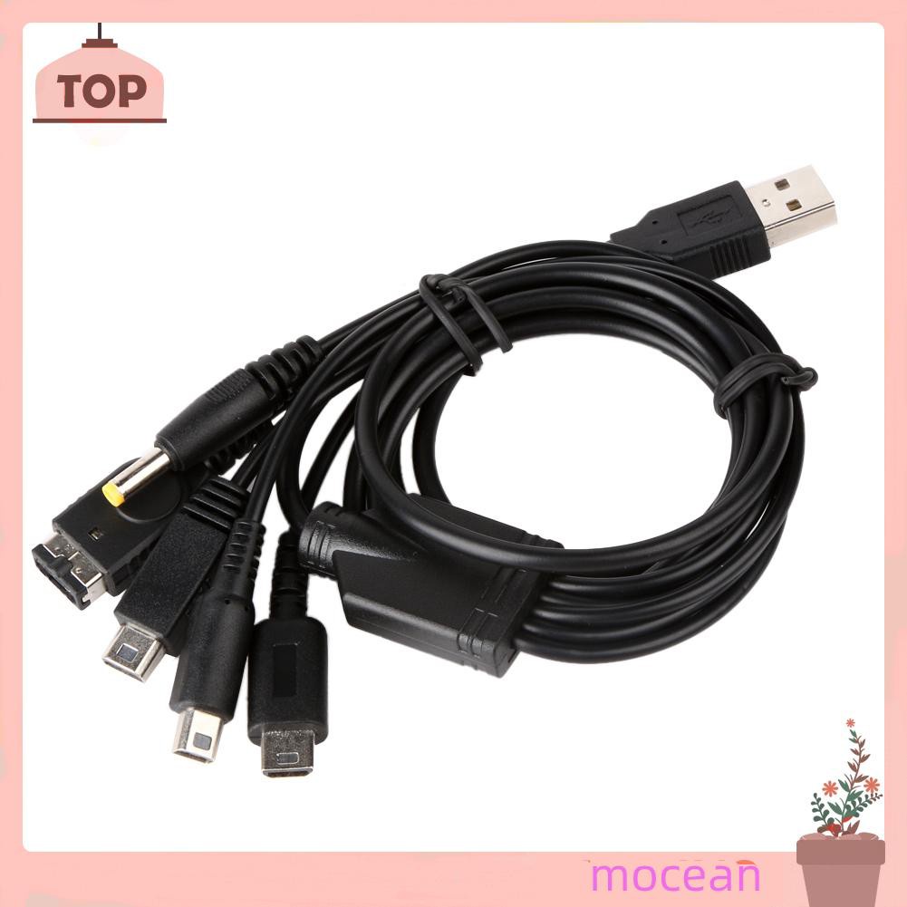 Mocean Dây Cáp Sạc Usb 5 Trong 1 Cho Nintendo Ndsl / Nds Ndsi Xl 3ds