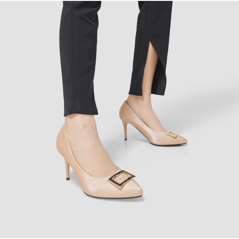 Giày Cao Gót Nữ Thời Trang 9cm JUNO Gắn Khoá Trang Trí CG09135