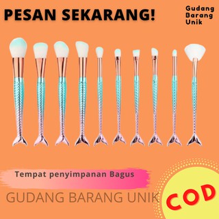 Set 10 Cọ Trang Điểm Cán Đuôi Cá