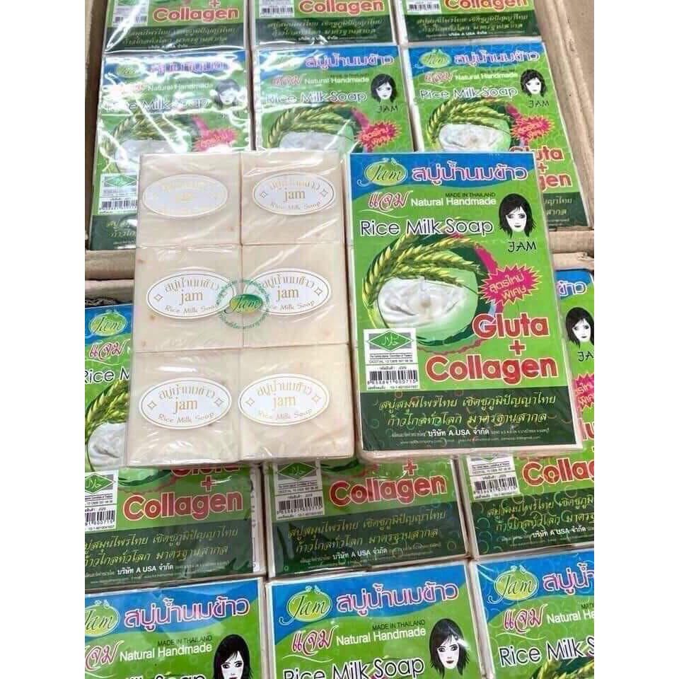 Xà phòng trắng da cám gạo/sữa dê Thái Lan 6 cục _A204 - Lazado.official