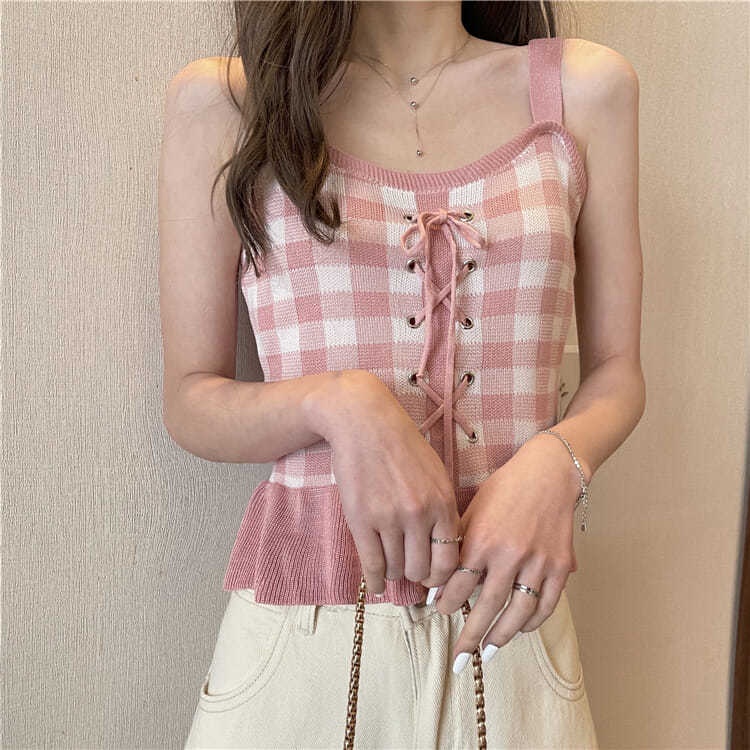 Áo Dệt Kim Không Tay Thời Trang Mùa Hè Dành Cho Nữ