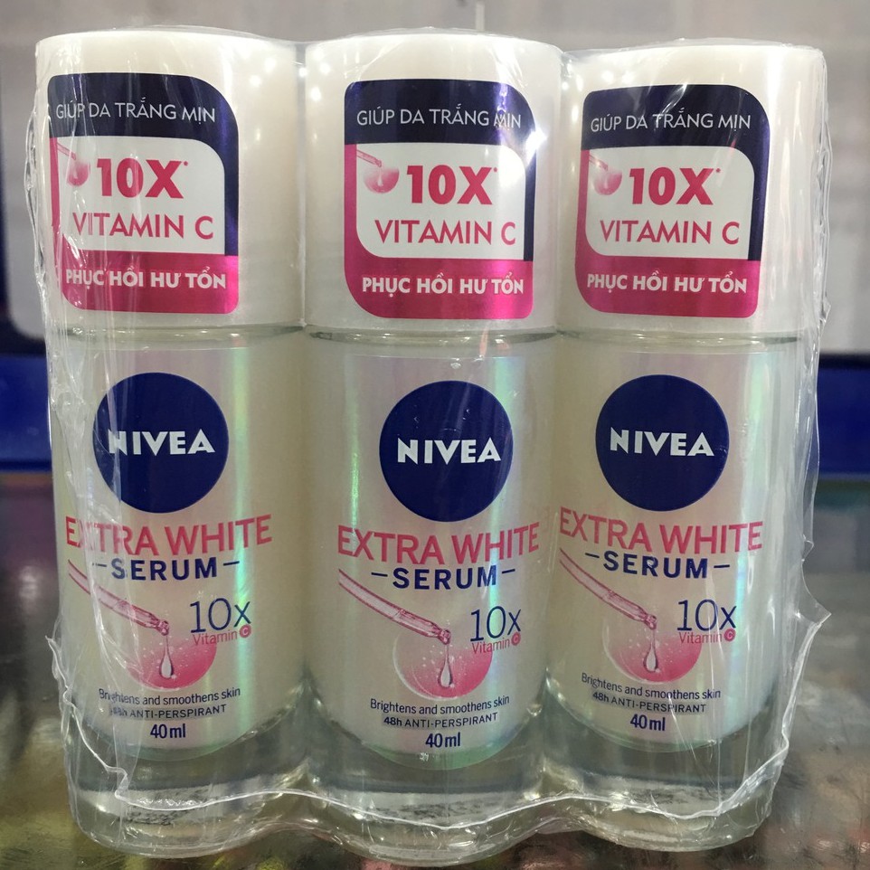 Lăn ngăn mùi NIVEA SERUM giúp dưỡng trắng chuyên sâu 40ml