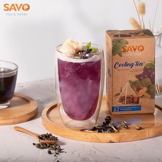 Trà Cooling tea SAVO - Trà thảo mộc (Oolong, Bạc hà, Hoa đậu biếc, Atiso)