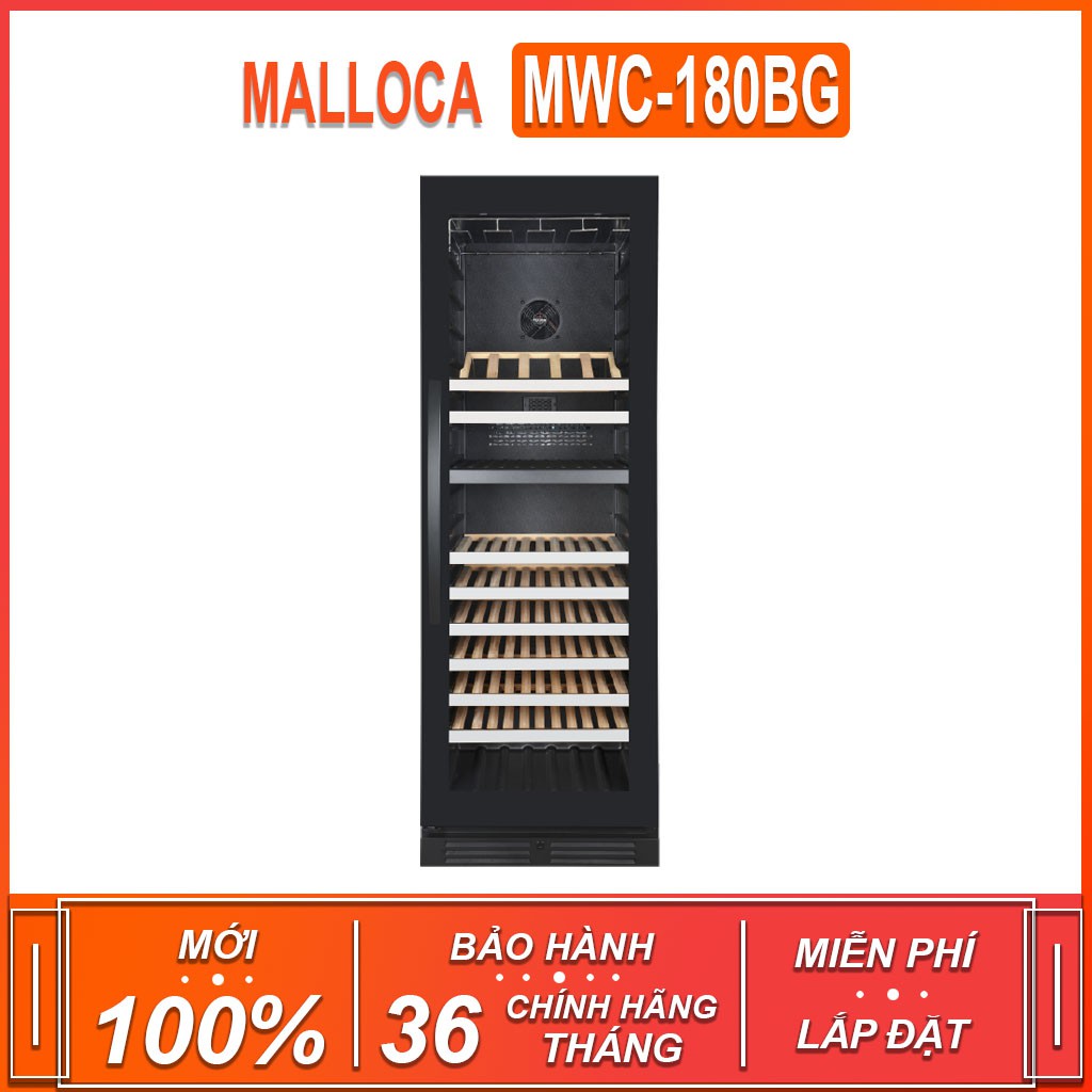 Tủ bảo quản rượu vang âm tủ - độc lập Malloca MWC-180BG , sức chứa 154 chai , dung tích 379L ( Bảo hành 36 tháng )