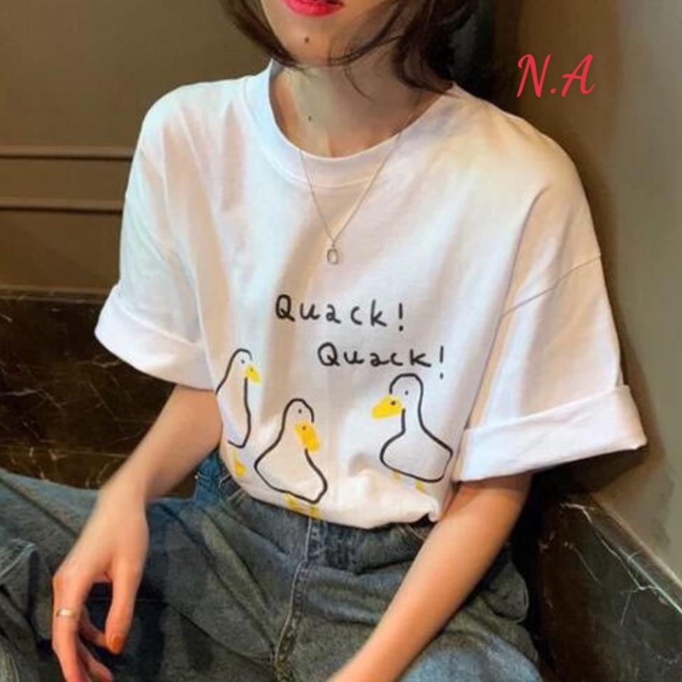 Áo phông Vịt Quack! Quack! style dễ thương dáng rộng ULZZANG Hàn Quốc UNISEx