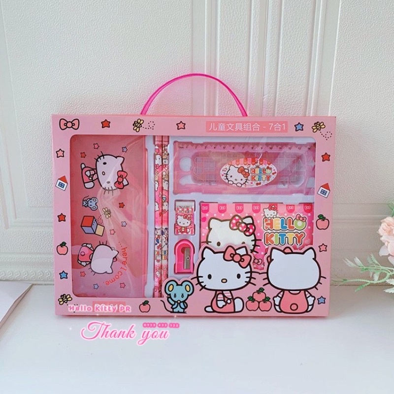 Bộ 7 món dụng cụ học tập Hello Kitty - Doremon Doraemon