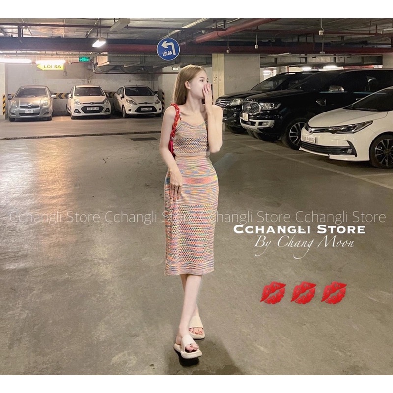 SET VÁY LEN LOANG MÀU CỰC ĐỈNH Ạ