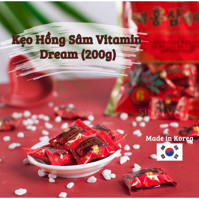 [HCM] kẹo Hồng sâm vitamin Hàn Quốc 200g/gói - date 2022