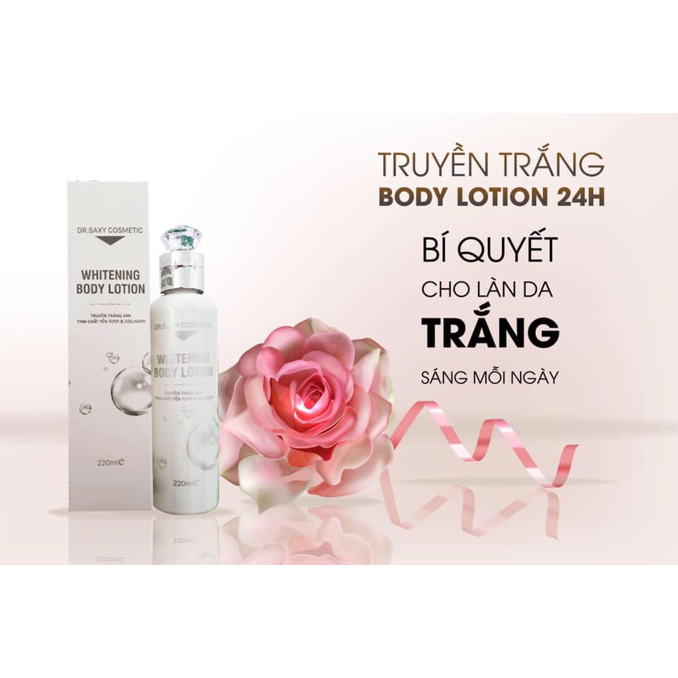 Truyền Trắng Toàn Thân 24h Whitening Body Lotion 100ml - Dr.Saxy Comestic Hàn Quốc