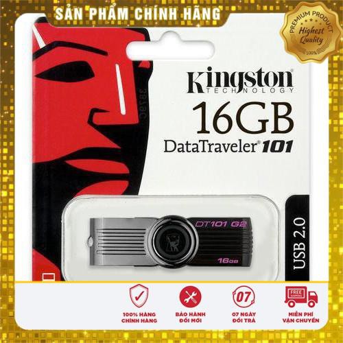 USB 2.0 KingSton DT101 2GB / 4GB / 8GB / 16GB / 32GB DT101 G2 - CÓ NTFS - CAM KẾT BH 10 Năm 1 đổi 1 (FPT)