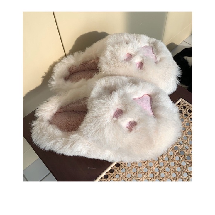 Dép bông  cute đế xốp chống trơn đi được cả ngoài đường