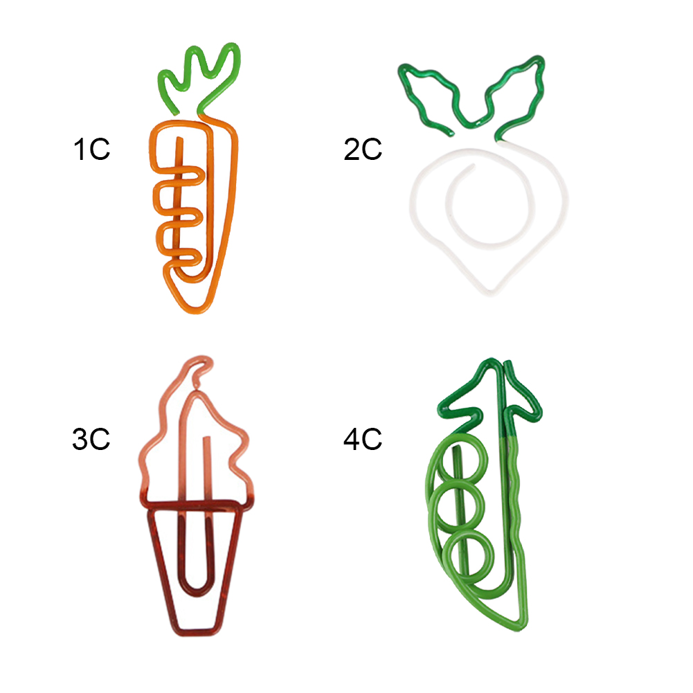 Two-color Carrot Paperclip Ice Cream Paperclip Shape Paperclip Pin