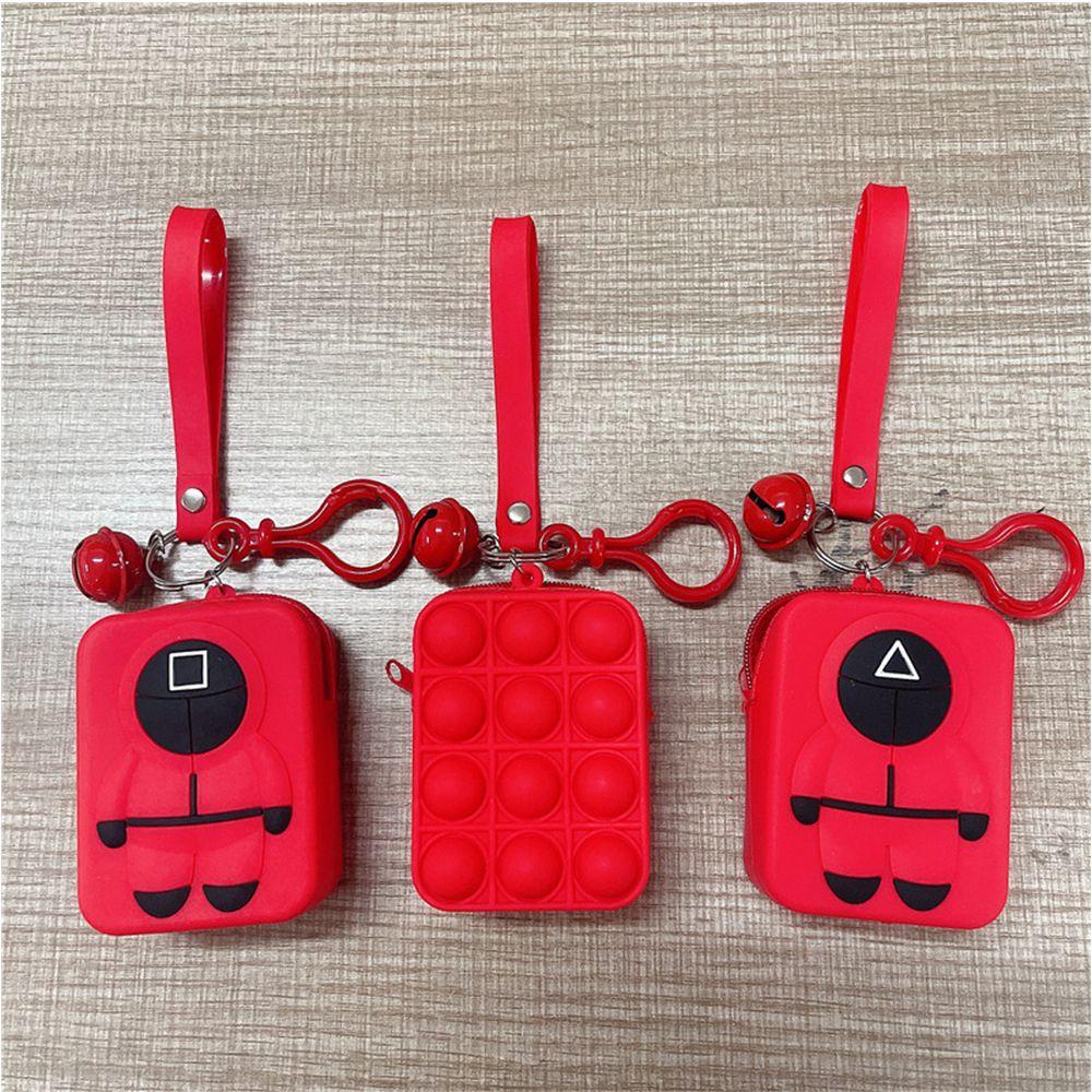 Đồ Chơi Bóp Giảm Căng Thẳng Bằng Silicon Hình Mực Mini Gắn Ví / Chìa Khóa Xe Hơi Sáng Tạo Cho Bé