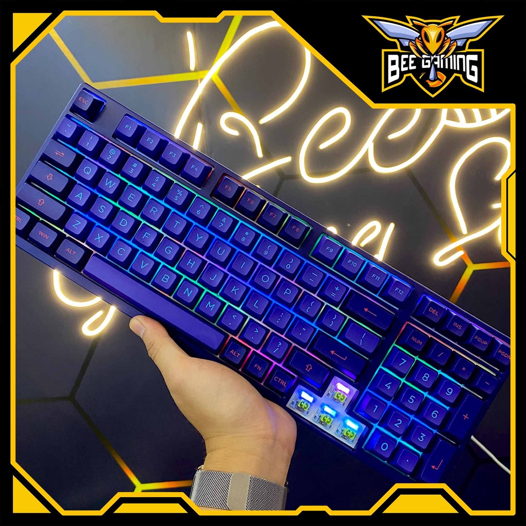 Bàn phím cơ không dây AKKO 3098N - 3098B Multi-modes Neon | Hàng chính hãng bảo hành 1 đổi 1