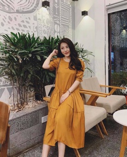 Đầm lụa midi zr