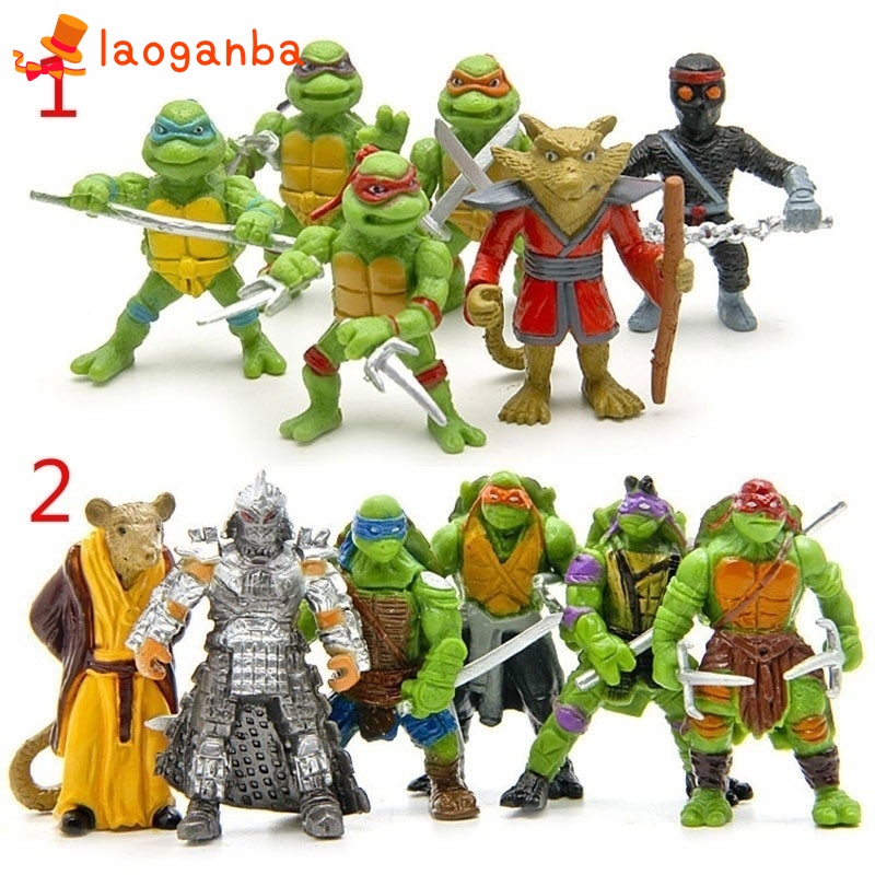 Set 6 mô hình nhân vật Ninja rùa mini 1998