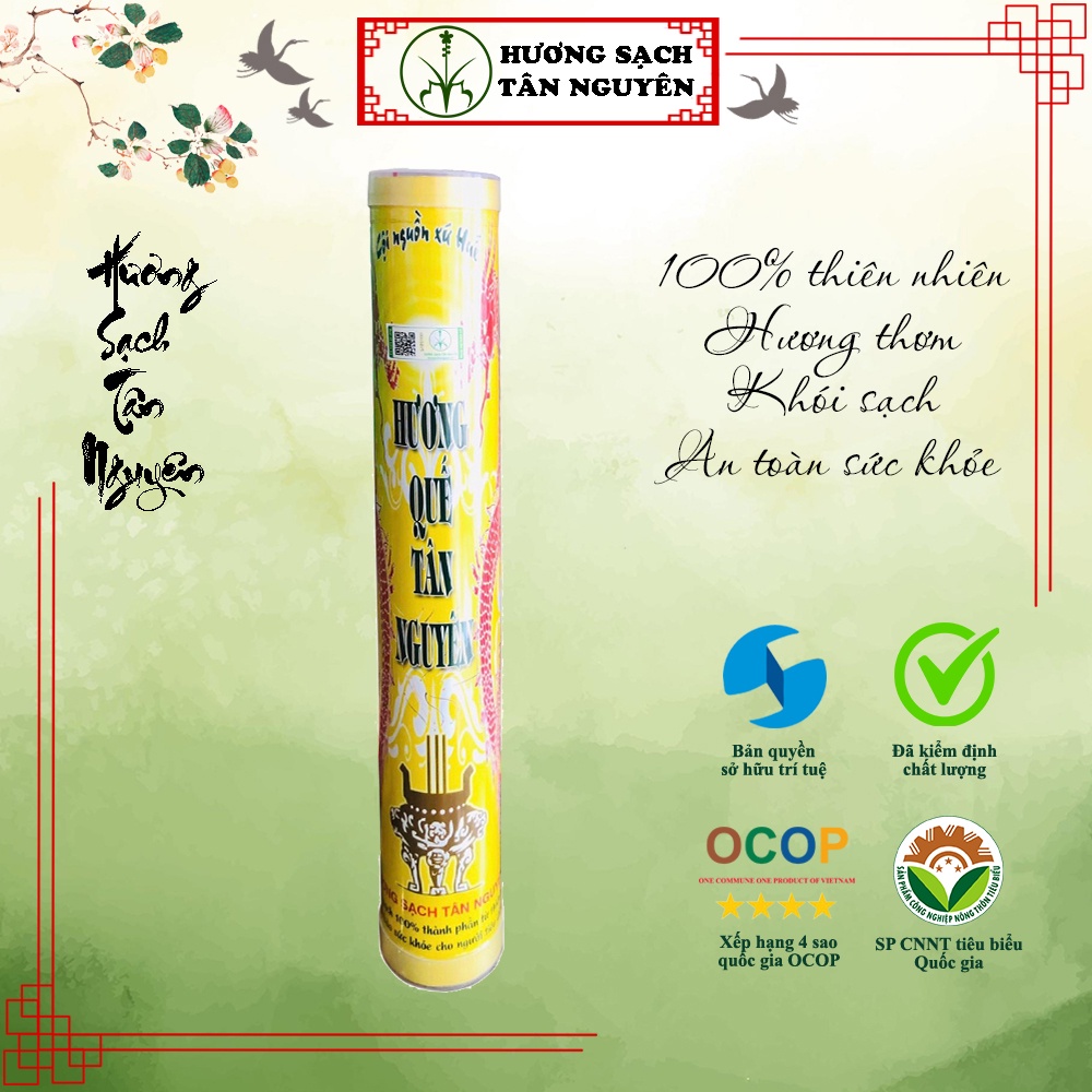 Nhang trầm hương Tân Nguyên, hương bài, hương quế sạch 100% thiên nhiên, không hóa chất độc hại ống nhỏ