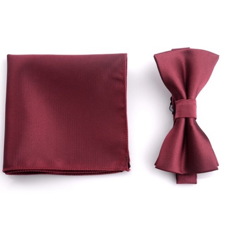 Set Khăn áo vest và Nơ đeo cổ nam