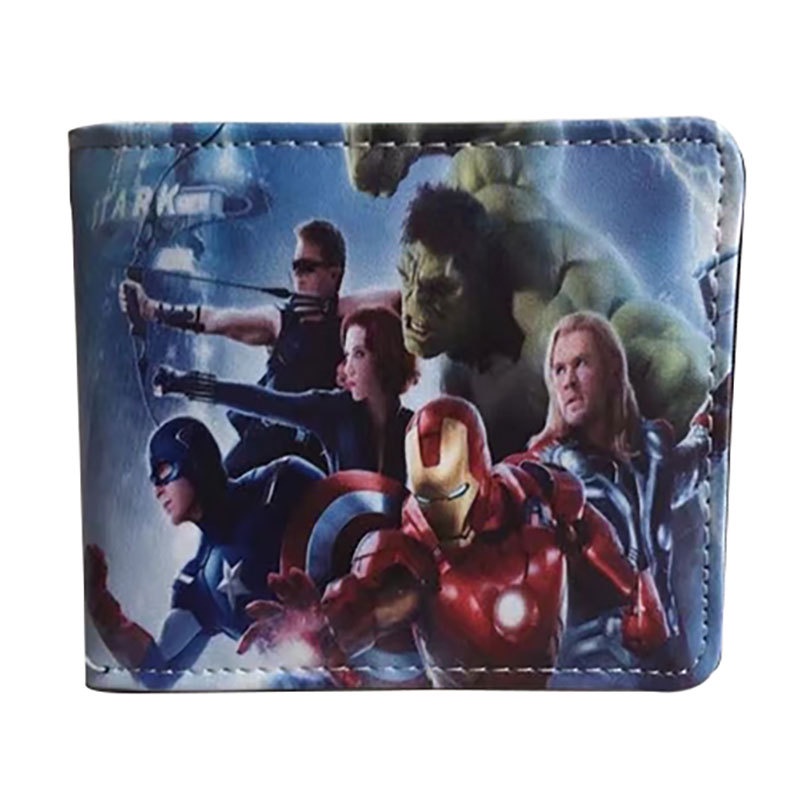 Ví Gập Ngắn Gập Đôi In Hình Siêu Anh Hùng Marvel Phiên Bản Siêu Anh Hùng Cho Nam