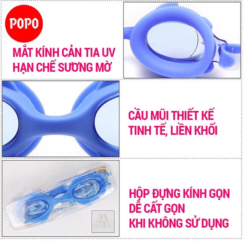 [THANH LÝ-DỌN KHO] Kính bơi kính mắt cảm tia UV cho bé từ 3 tuổi bơi lội an toàn cho bé trai và bé gái