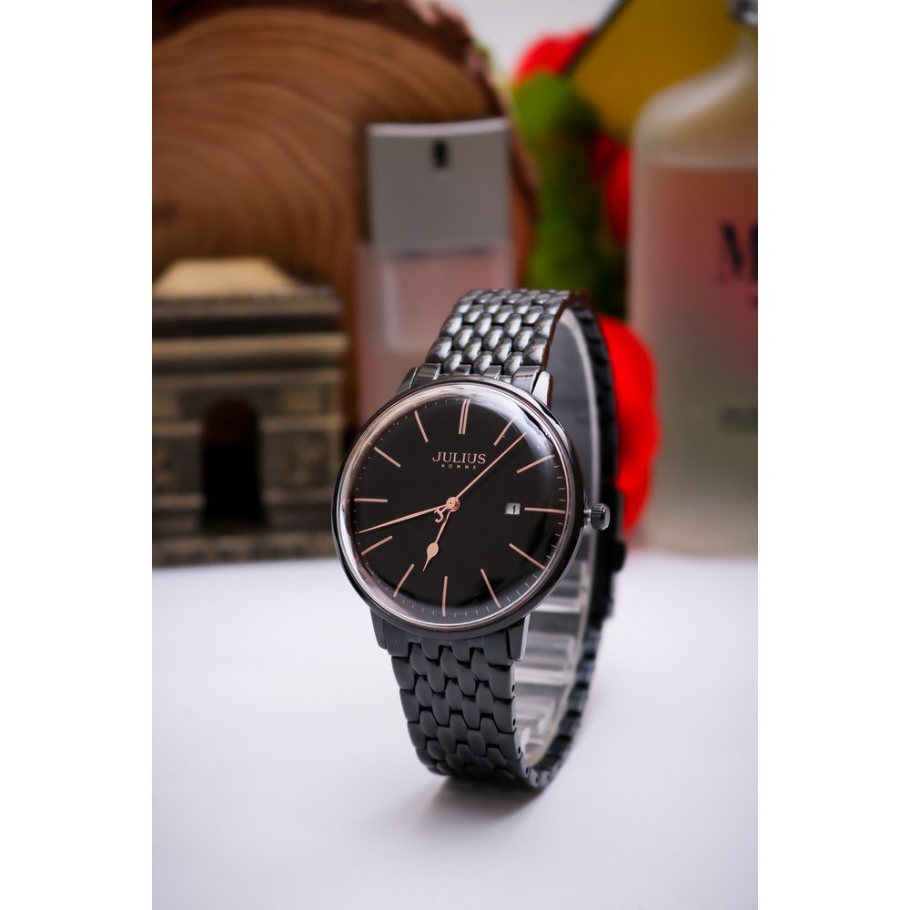 Đồng Hồ Nam JAH-130D Julius Hàn Quốc Dây Thép (Đen)