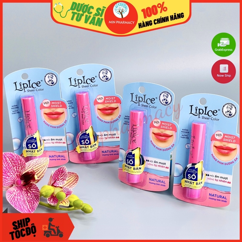 Son Dưỡng Có Màu Tự Nhiên LIPICE Natural Hương Tinh Khiết 2.4g Sheer Color Natural - Minpharmacy