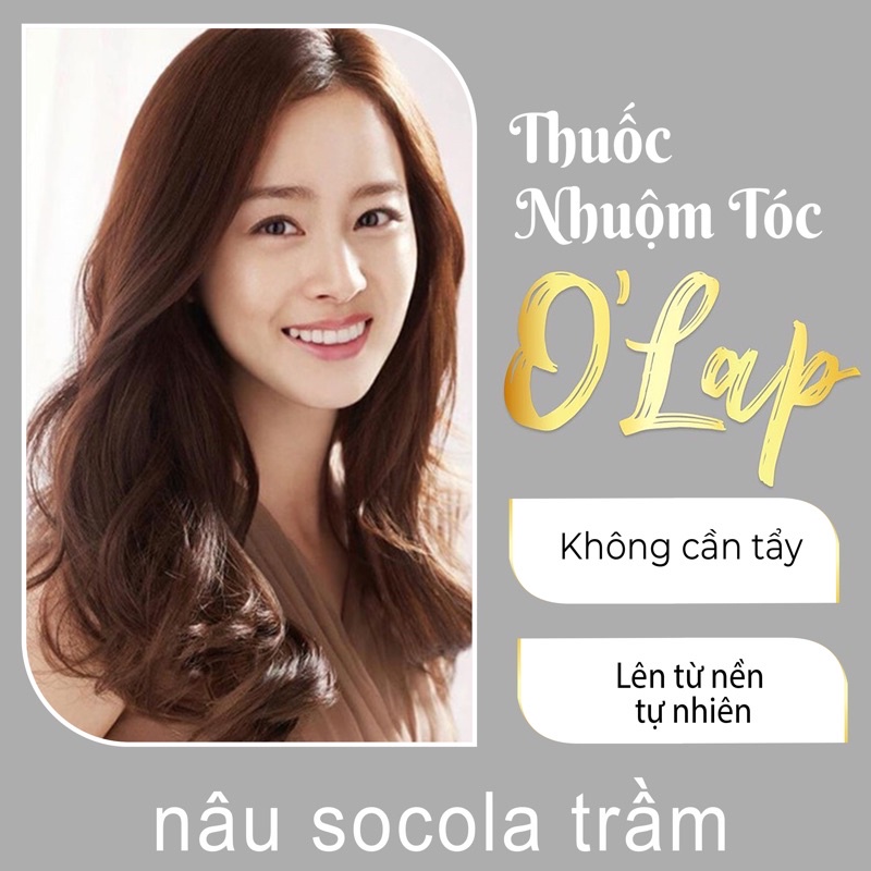 Thuốc nhuộm tóc nâu socola trầm không tẩy tại nhà chính hãng OLAP OL08