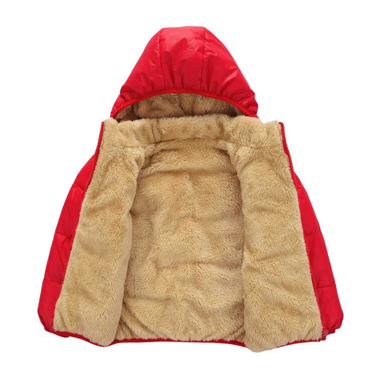 Áo phao lông cừu cựcdày dặn siêu ấm mùa đông cho bé trai gái 9-26kg