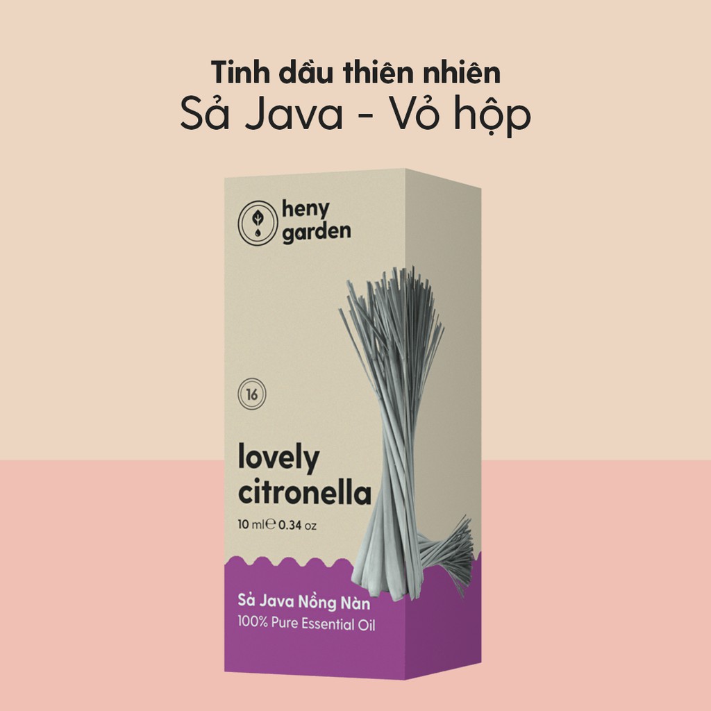 Tinh Dầu Sả Java (Thơm Đậm) Organic Thiên Nhiên Nguyên Chất Đậm Đặc Xông Thơm Phòng, Làm Nến Thơm HENY GARDEN