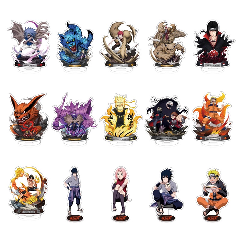 Mô Hình Nhân Vật Anime Naruto Kakashi Sasuke Itachi Peripheral Đứng Hai Chiều 16cm Bằng Acrylic