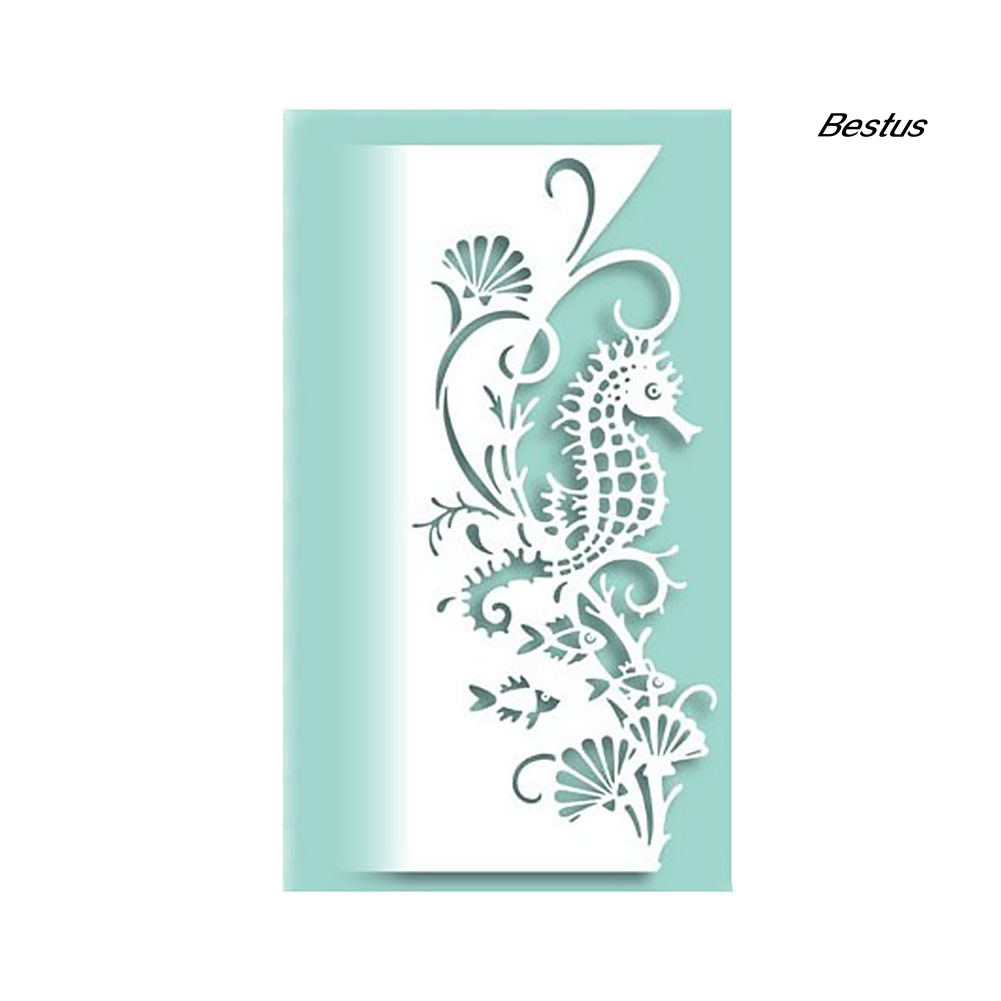 Khuôn Cắt Giấy Làm Từ Kim Loại Hình Cá Ngựa Trang Trí Scrapbook