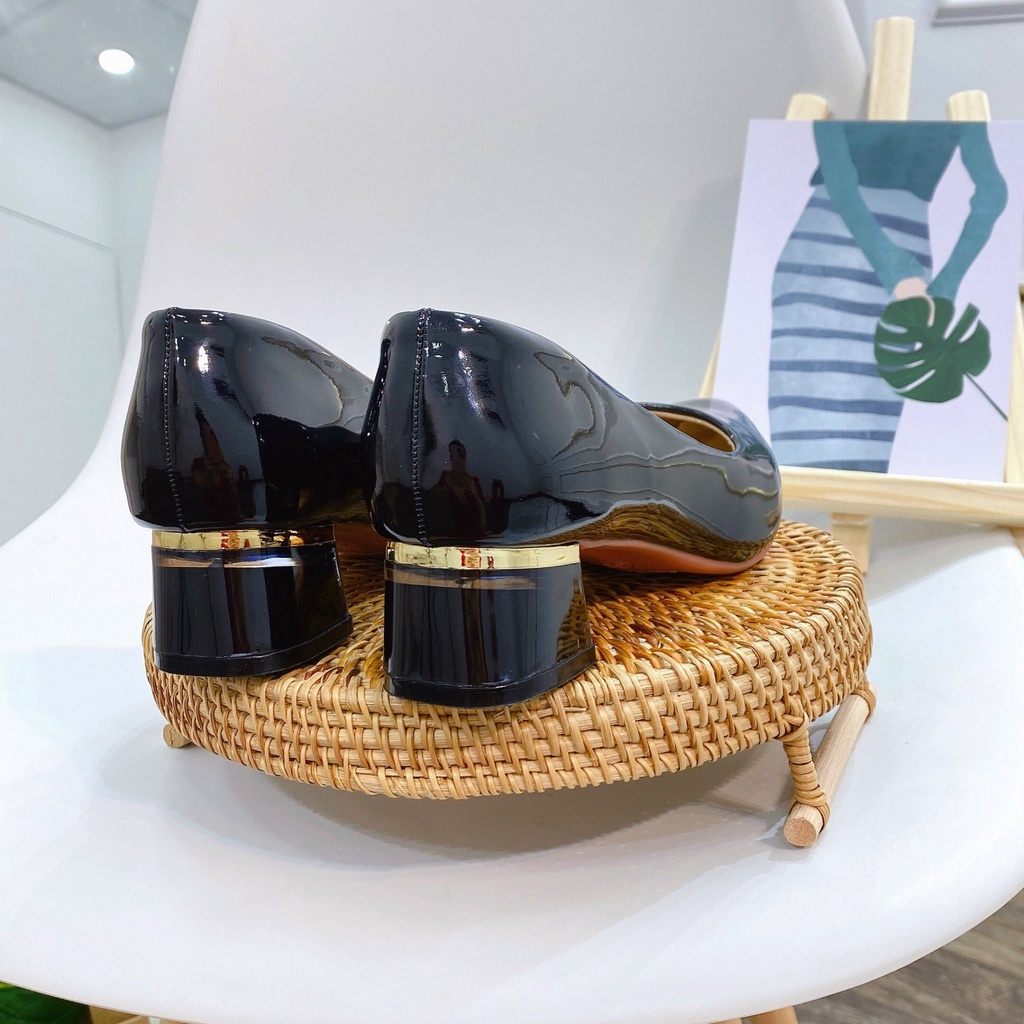 Giày Cao Gót Búp bê Nữ bít mũi xinh Xuất sắc - cao 3P - Giày Bánh Bèo mã Tron333