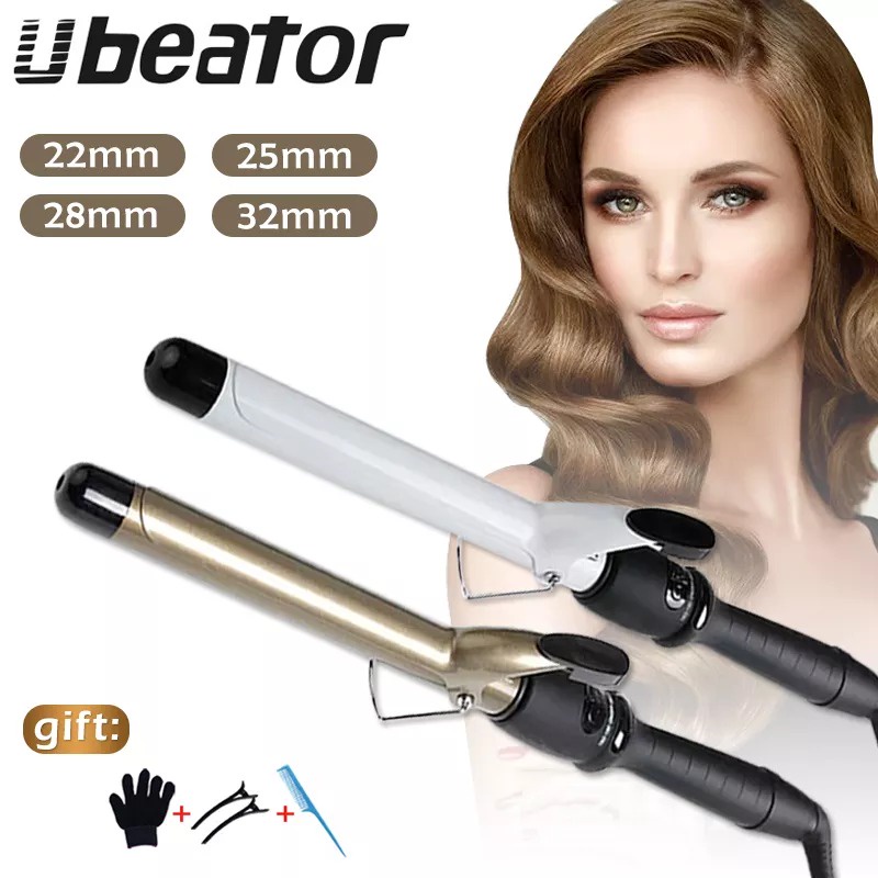Uốn sắt chuyên nghiệp máy uốn tóc cầm tay 22mm 25mm 28mm 32mm Công cụ tạo kiểu tóc Phong cách sóng lớn bằng gốm