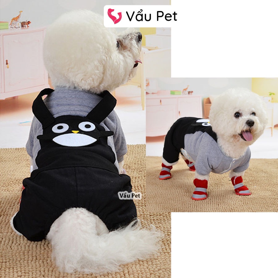 Áo cho chó mèo Bộ yếm thú lót bông ấm áp - Quần áo cho chó poodle, con, lớn, mèo, thú cưng Vẩu Pet Shop