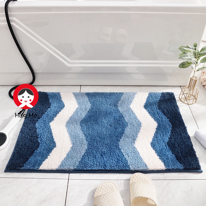 Thảm Lót Sàn Nhà Tắm / Phòng Khách Dày Dặn Thấm Hút Tốt Mềm Mại Chống Trượt Thân Thiện Với Môi Trường