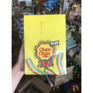 (ẢNH THẬT NHÀ CHỤP) Kẹo Dẻo Chupa Chups Sour Belt (Hộp 48 Dây)