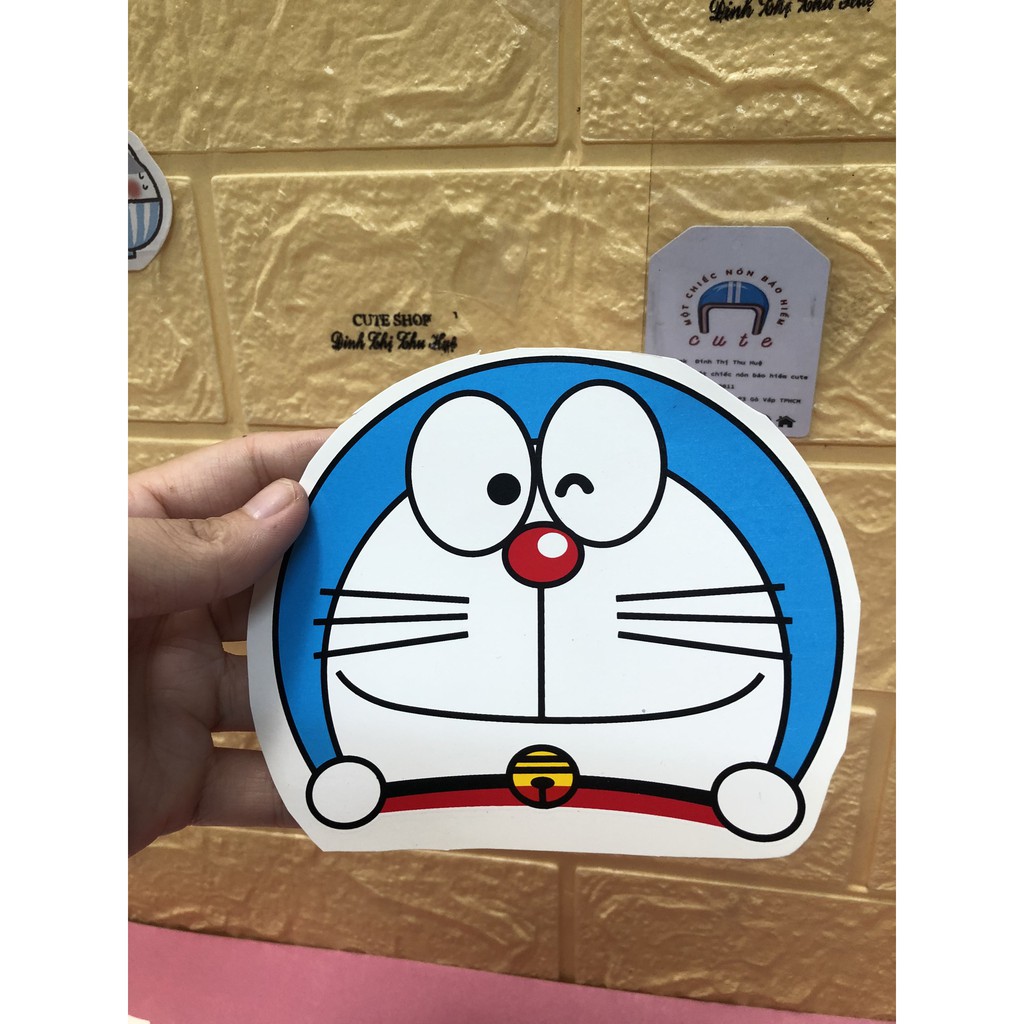 Sticker dán nón bảo hiểm Giá SIÊU RẺ - Sicker đủ loại dán nón bảo hiểm (Doremon, Khủng long cute,...)