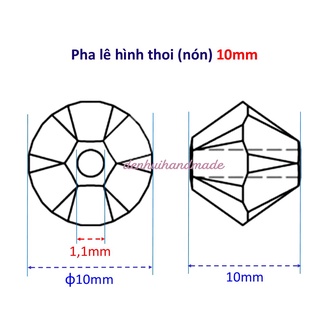 Viên Pha Lê💎Hinh Thoi 10mm 🦗denhuihandmade🦗
