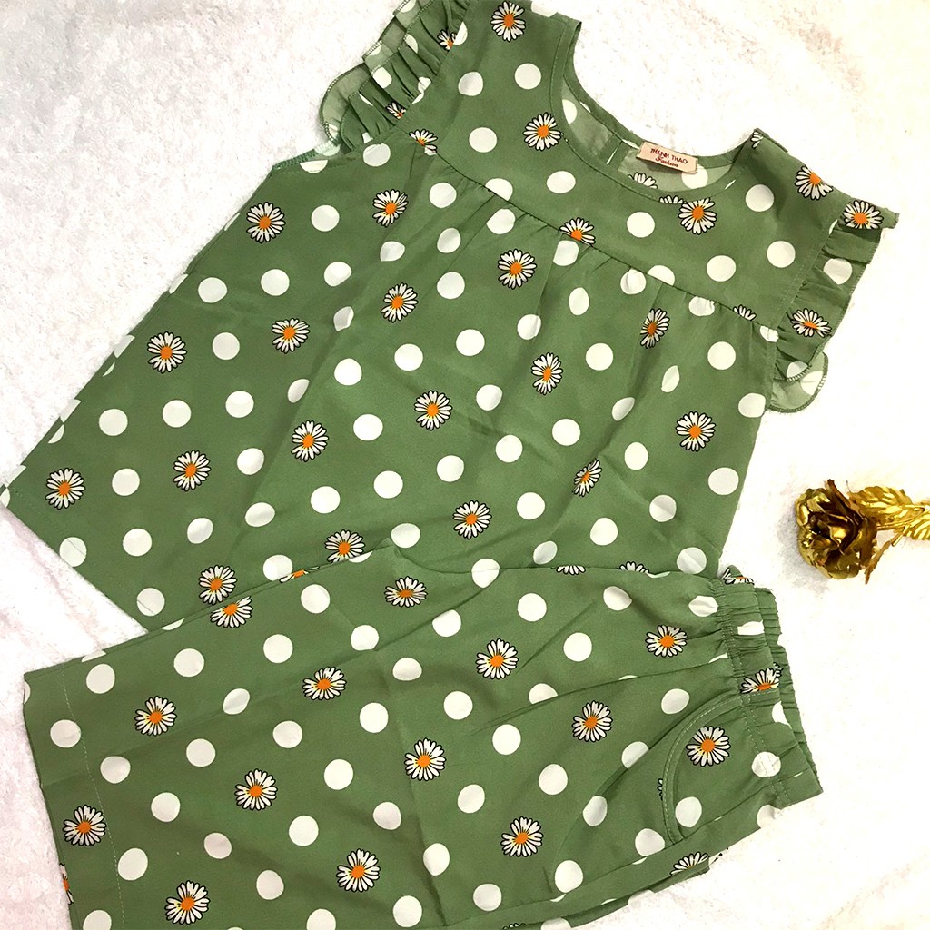 Đồ Bộ Nữ B03 VNXK Chất Liệu Lanh Lụa Họa Tiết Bi Hoa Cúc Hot Trend | BigBuy360 - bigbuy360.vn