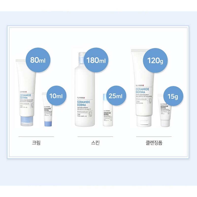 (Bill) Set dưỡng da mini ILLIYOON CERAMIDE DERMA TRIAL KIT