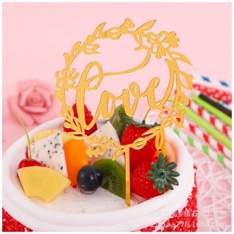 Tem cắm Bánh sinh Nhật ( cake topper ) trang trí bánh sinh nhật