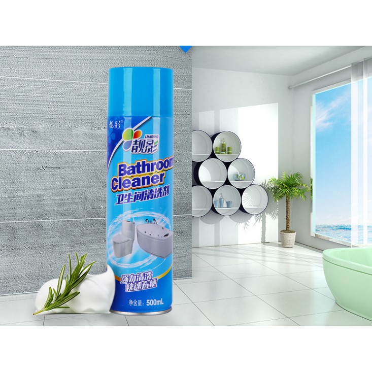 Chai Xịt Vệ Sinh Bọt Tuyết Phòng Tắm Bathroom Cleaner Siêu Sạch - Dung Tích 500ML VS01