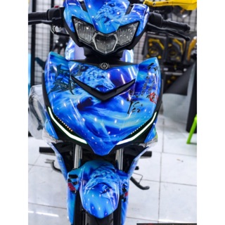 Tem trùm xe máy exciter 150xanh candy cao cấp