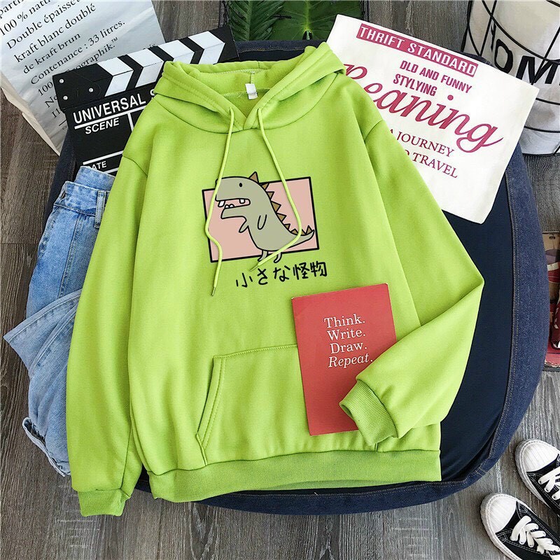 Áo hoodies in hình chú khủng long, áo hoodies nỉ lót bông