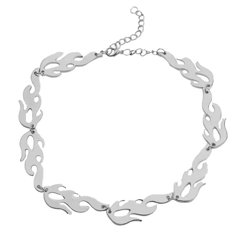 Vòng Cổ Hình Ngọn Lửa Cá Tính Phong Cách Hip-Hop Thời Trang