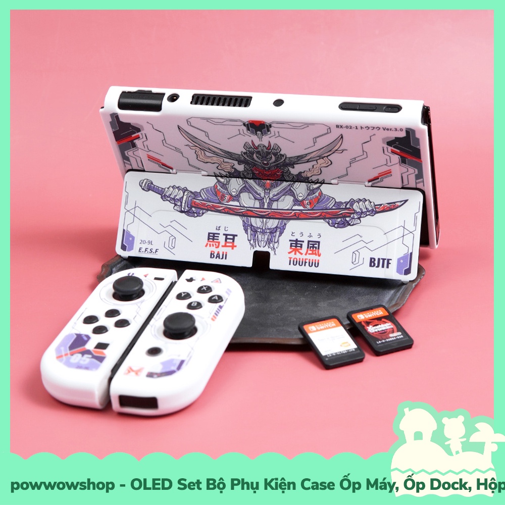 [Sẵn VN - Hỏa Tốc] Oled Set Bộ Phụ Kiện Case Máy, Case Dock, Hộp Băng Nintendo Switch Phong Cách Baji Toufuu
