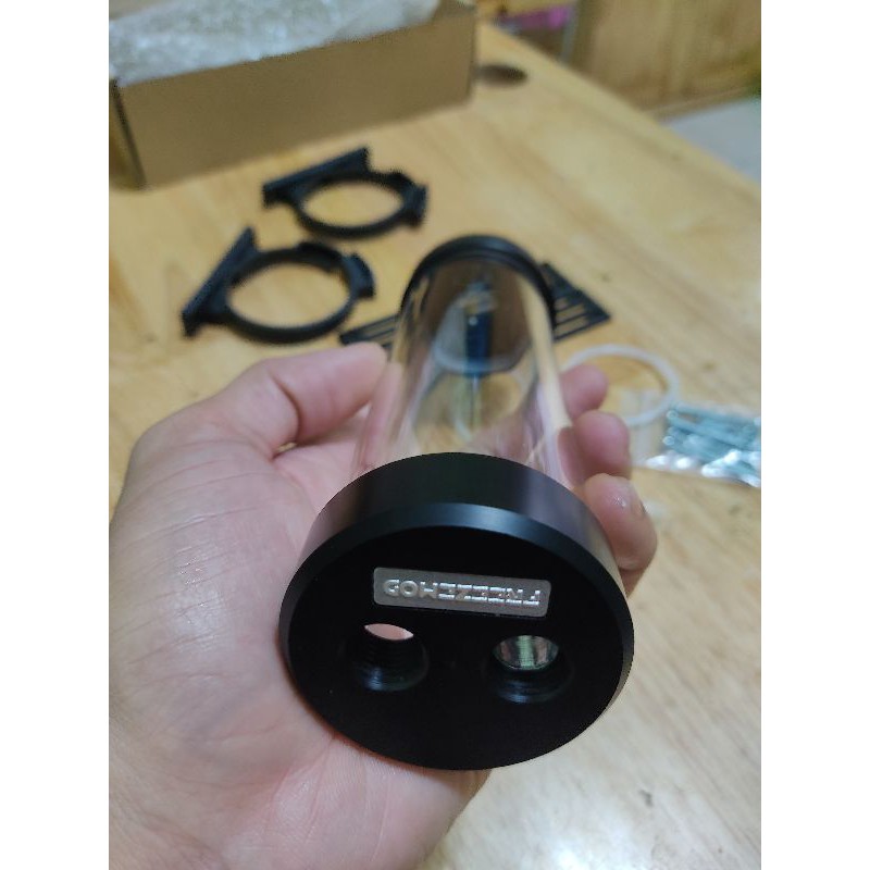 Bình chứa nước, tank OD50 ren ngoài Freezemod - tản nhiệt nước custom