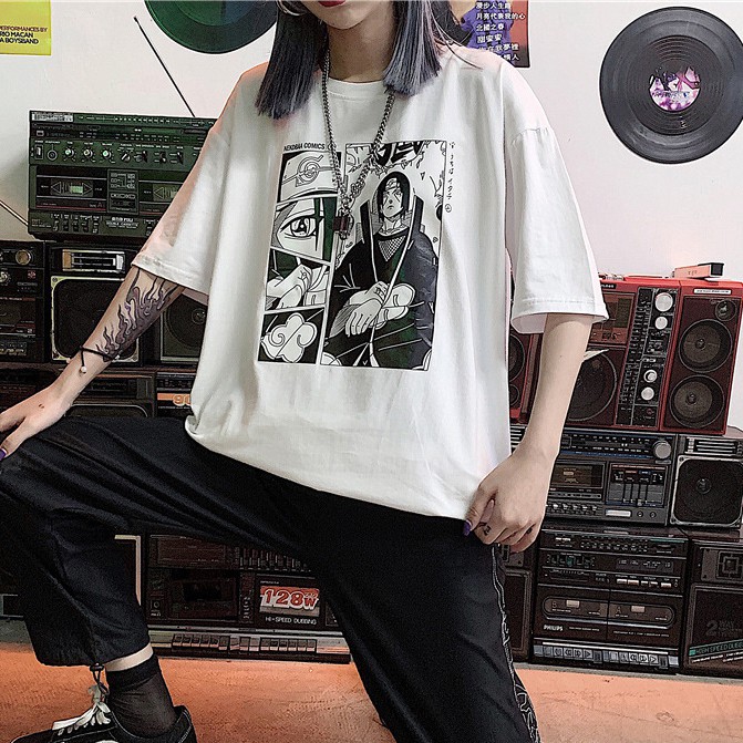 Áo thun tay lỡ form rộng Uchiha Itachi, Áo phông unisex Tiger.86 AFR263