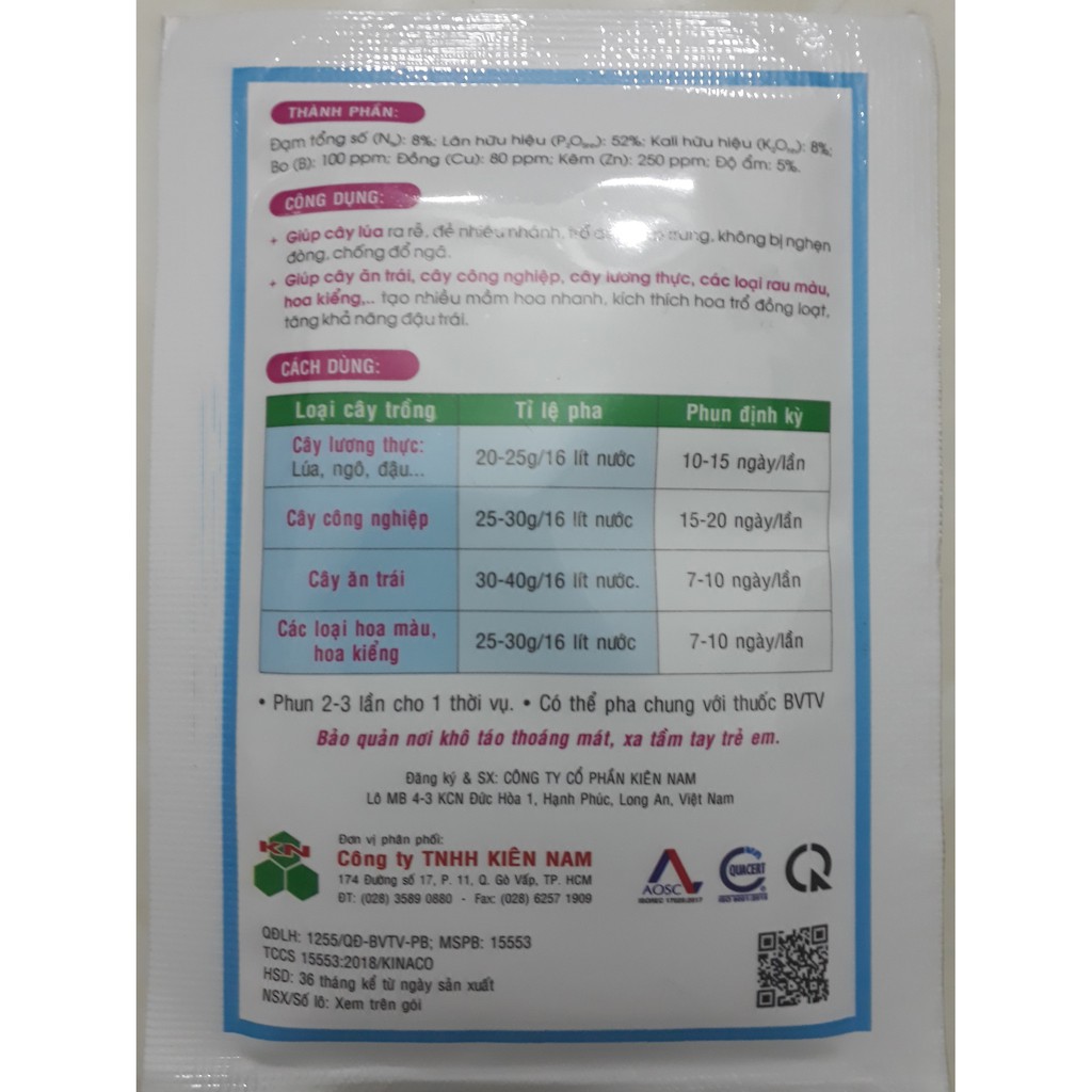 Chế Phẩm Trừ Vi Khuẩn Và Thối Nhũn Marthian 90sp Gói 5 gram