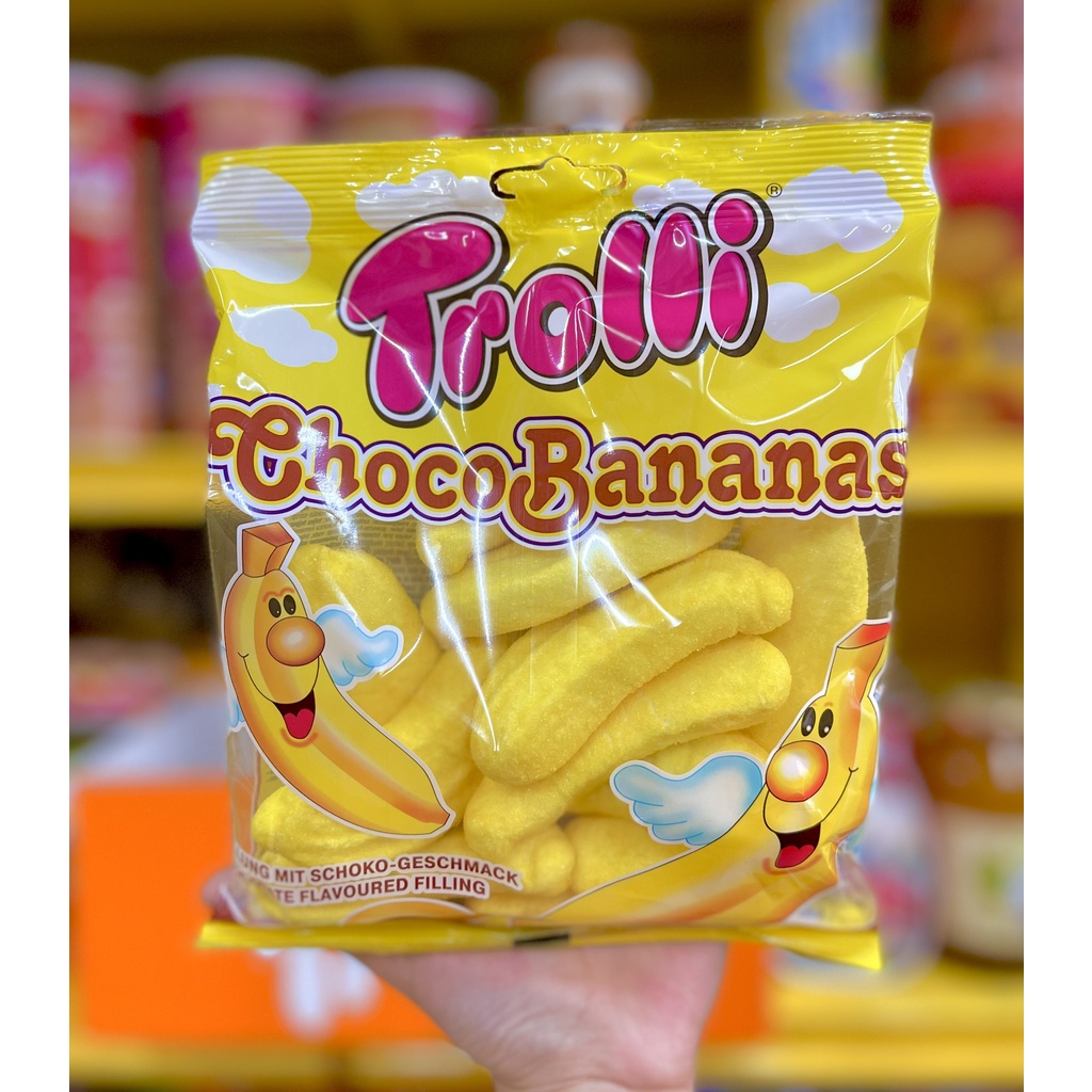 Date mới -  GÓI 150G - 4 LOẠI MALLOW - Kẹo Dẻo Trolli Marshmallow Hương Chuối Đào Táo Hỗn Hợp